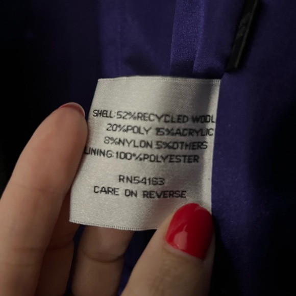 NWOT Kenneth Cole Recycled Wool Coat - Picture 2 of 4